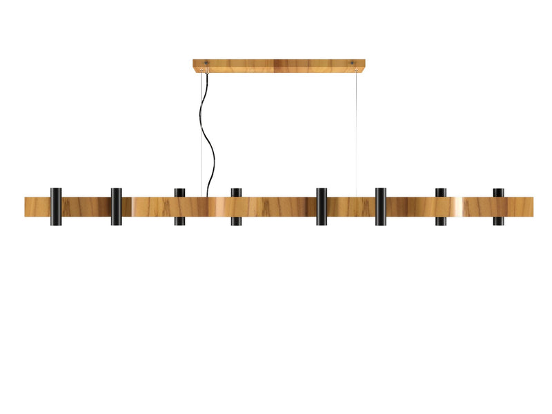 Accord Lighting 1502.12 16 Light Pendant, Teak
