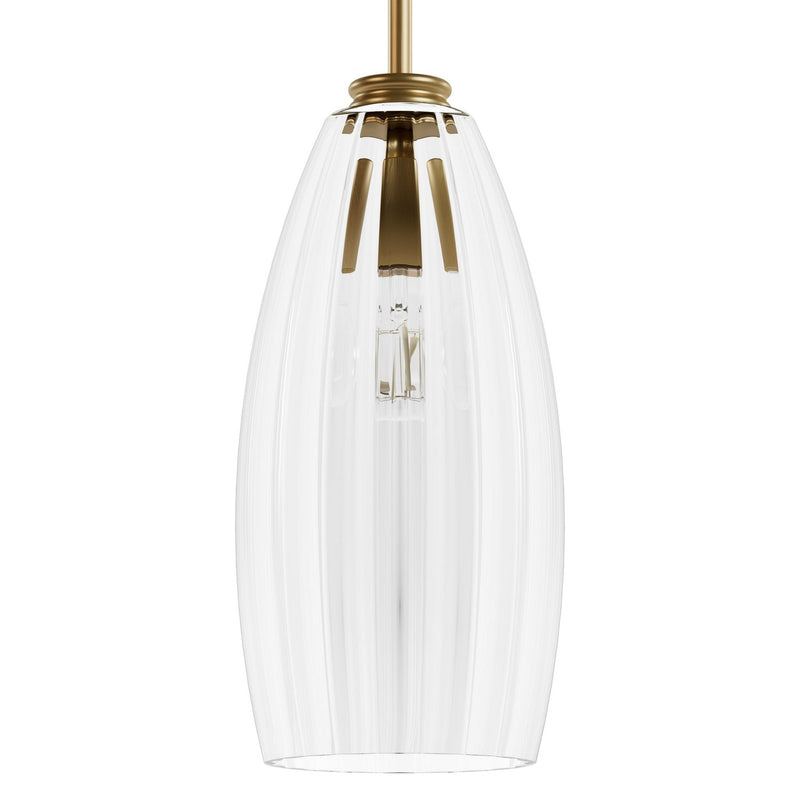 Hunter 13160 One Light Pendant, Luxe Gold