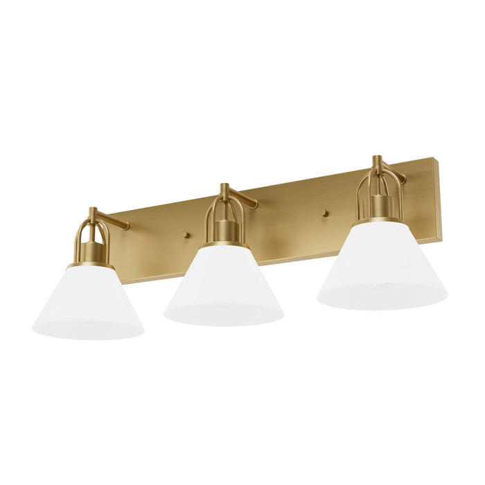 Hunter 13170 Three Light Bathroom Vanity, Luxe Gold