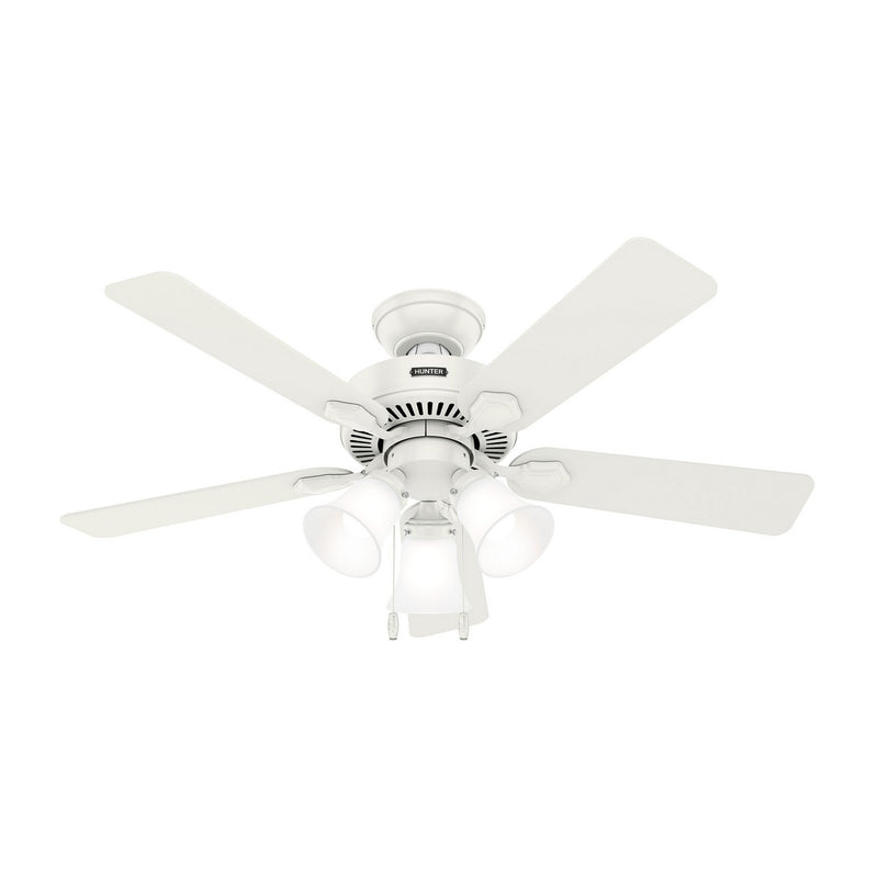 Hunter 52777 44" Ceiling Fan, Fresh White