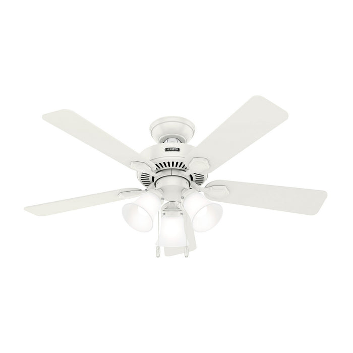 Hunter 52777 44" Ceiling Fan, Fresh White