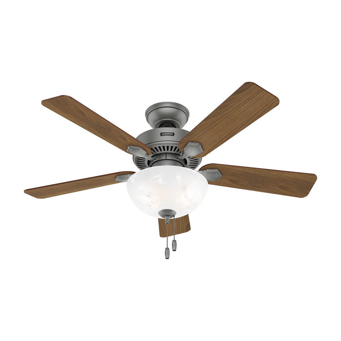 Hunter 52780 44" Ceiling Fan, Matte Silver