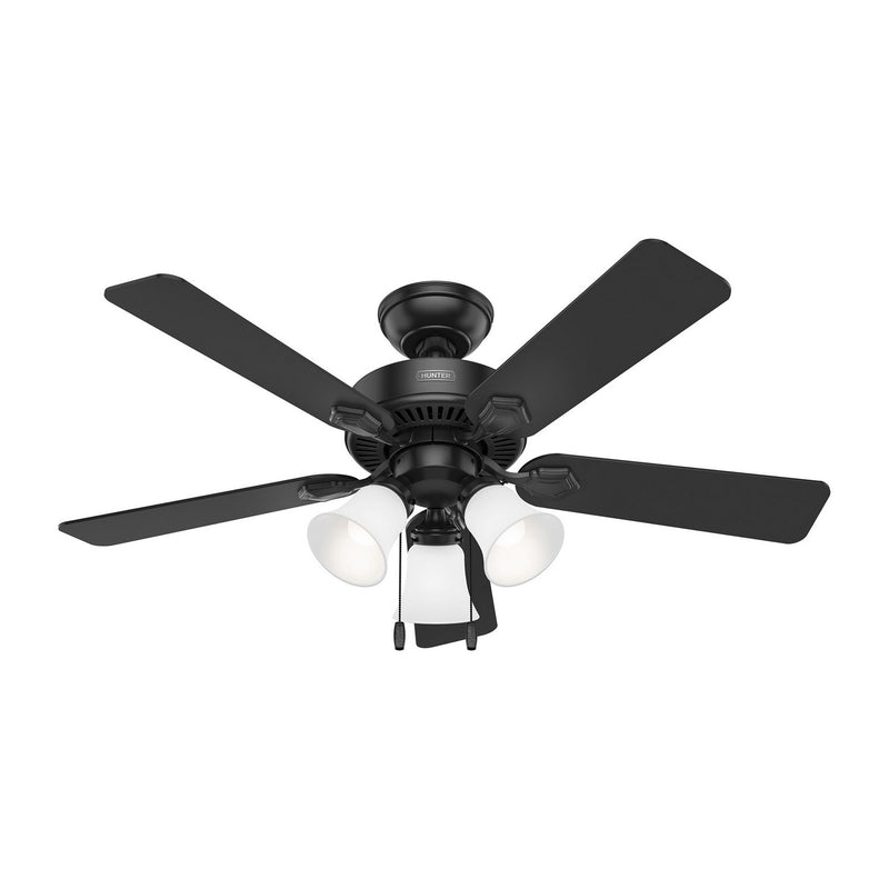 Hunter 52789 44" Ceiling Fan, Matte Black