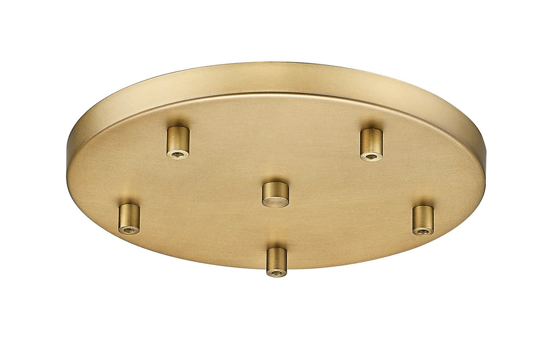 Z-Lite CP1205R-MGLD Five Light Ceiling Plate, Modern Gold