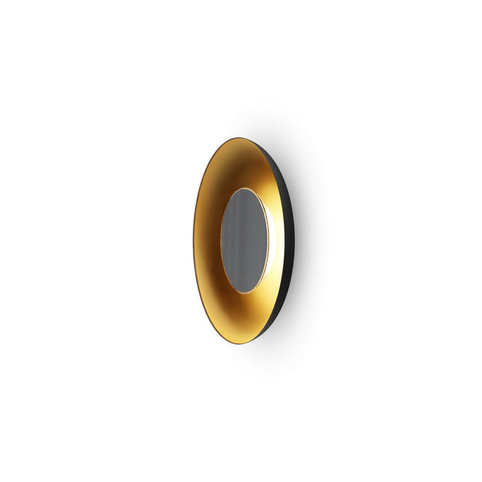 Koncept RMW-09-SW-BNI-HW+18BD-MBG LED Wall Sconce, Matte Black w/ Gold