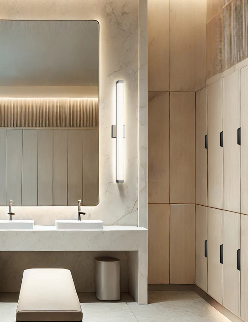 Justice Designs ACR-9005-OPAL-NCKL LED Linear Wall/Bath, Brushed Nickel