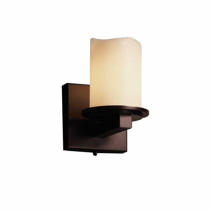 Justice Designs CNDL-8771-14-CREM-DBRZ-LED1-700 LED Wall Sconce, Dark Bronze
