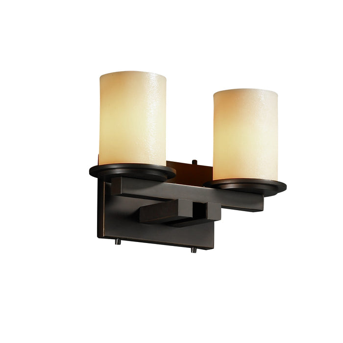 Justice Designs CNDL-8772-10-AMBR-DBRZ-LED2-1400 LED Bath Bar, Dark Bronze