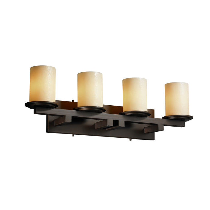 Justice Designs CNDL-8774-10-AMBR-DBRZ-LED4-2800 LED Bath Bar, Dark Bronze