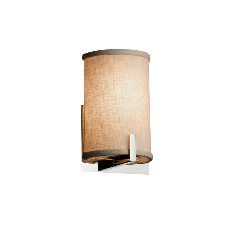 Justice Designs FAB-5531-CREM-CROM One Light Wall Sconce, Polished Chrome
