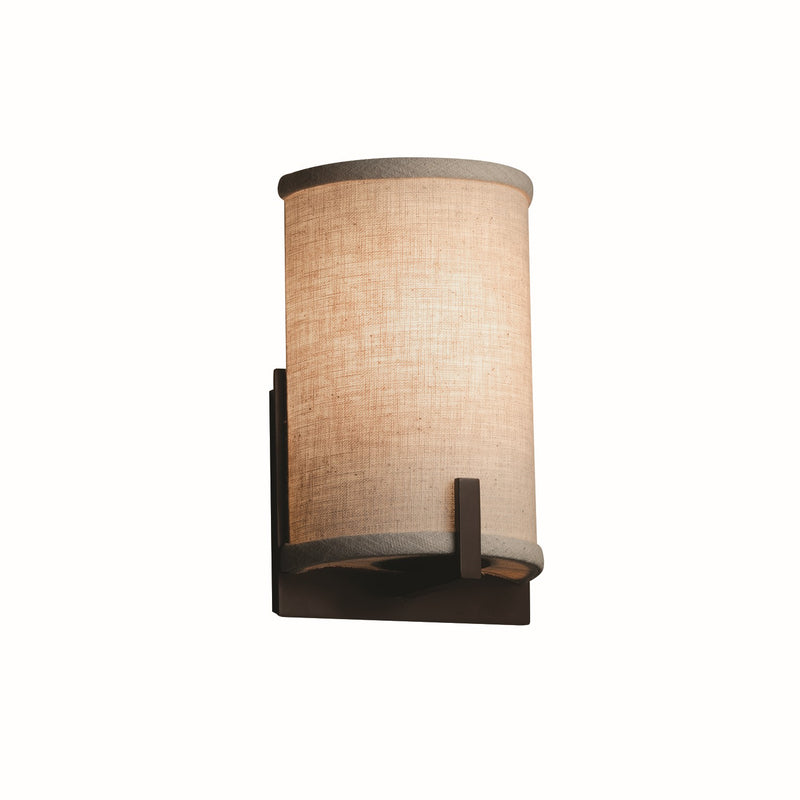 Justice Designs FAB-5531-CREM-DBRZ One Light Wall Sconce, Dark Bronze