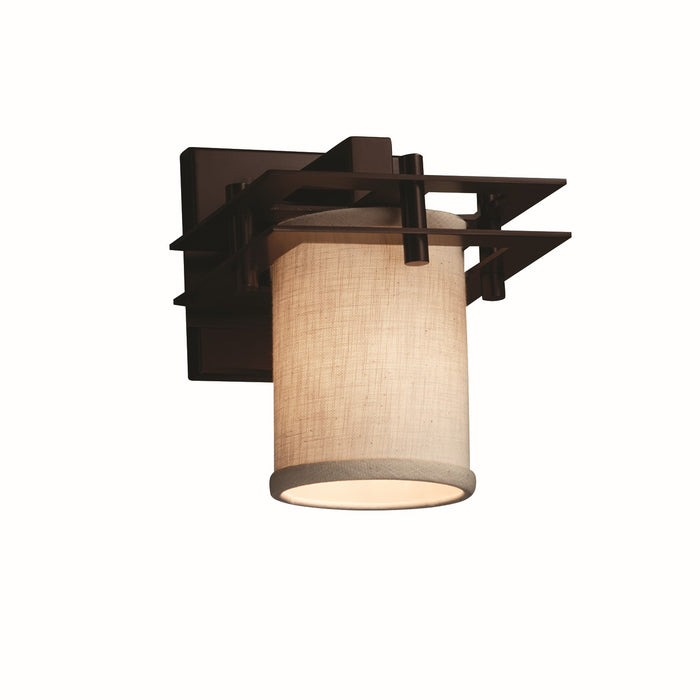 Justice Designs FAB-8171-10-CREM-DBRZ-LED1-700 LED Wall Sconce, Dark Bronze