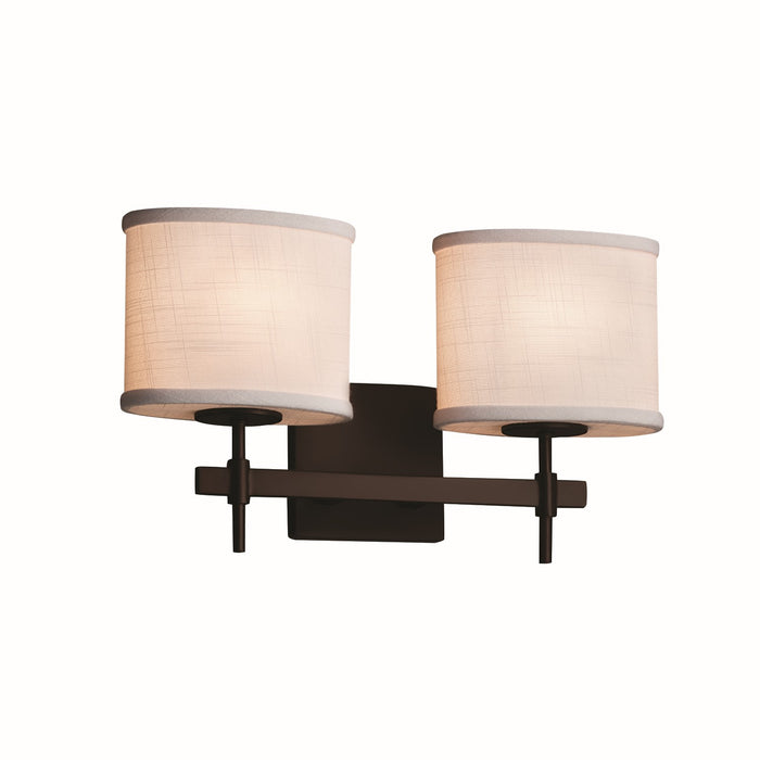 Justice Designs FAB-8412-30-WHTE-DBRZ Two Light Bath Bar, Dark Bronze