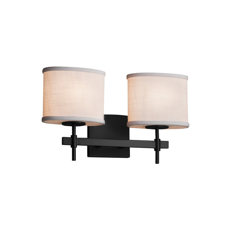 Justice Designs FAB-8412-30-WHTE-MBLK-LED2-1400 LED Bath Bar, Matte Black