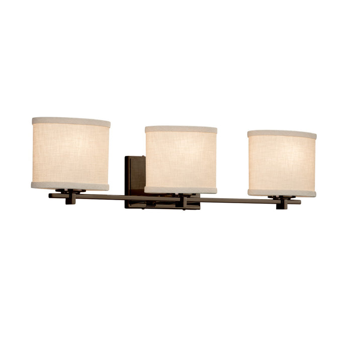 Justice Designs FAB-8443-30-CREM-DBRZ Three Light Bath Bar, Dark Bronze