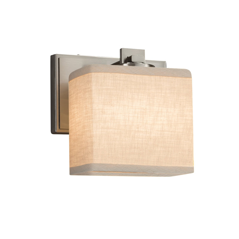 Justice Designs FAB-8447-55-CREM-NCKL-LED1-700 LED Wall Sconce, Brushed Nickel