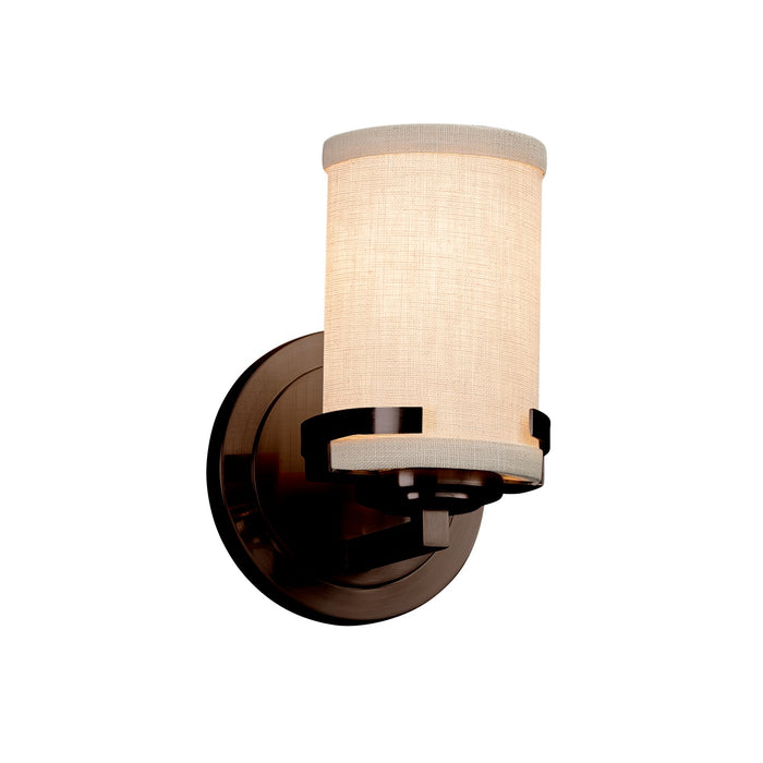 Justice Designs FAB-8451-10-CREM-DBRZ-LED1-700 LED Wall Sconce, Dark Bronze