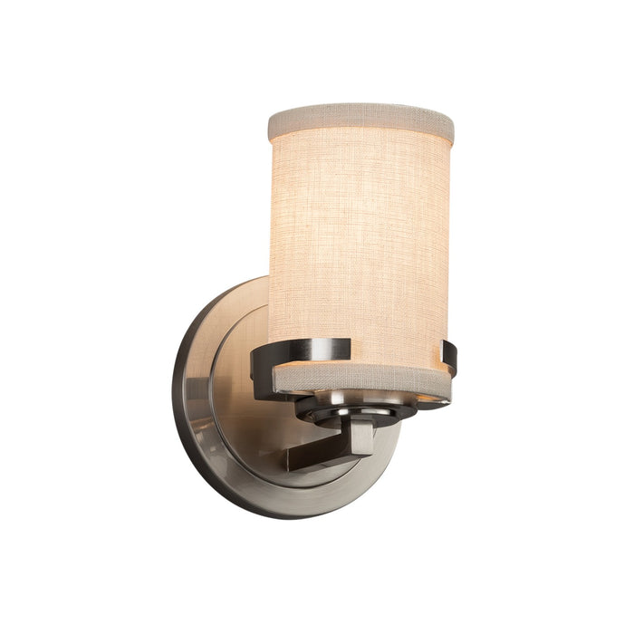 Justice Designs FAB-8451-10-CREM-NCKL-LED1-700 LED Wall Sconce, Brushed Nickel