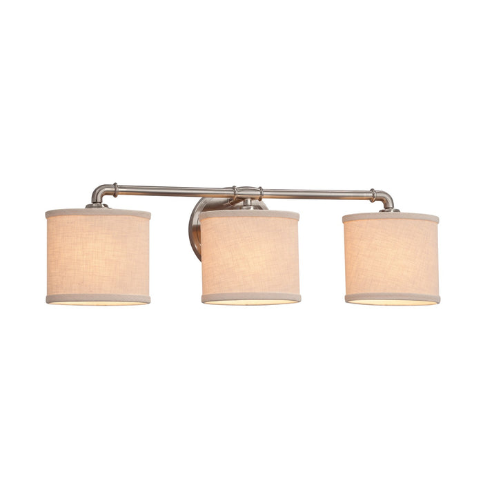 Justice Designs FAB-8463-30-CREM-NCKL-LED3-2100 LED Bath Bar, Brushed Nickel