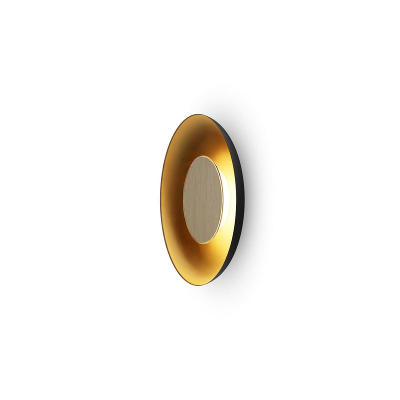 Koncept RMW-09-SW-WOK-HW+18BD-MBG LED Wall Sconce, Matte Black w/ Gold