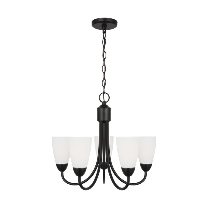 Generation Lighting 3120205-112 Five Light Chandelier, Midnight Black