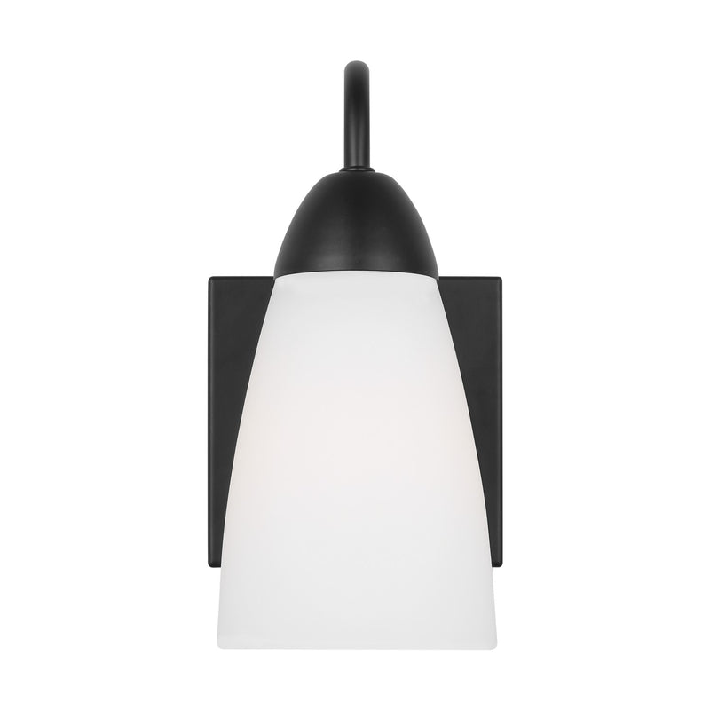 Generation Lighting 4120201-112 One Light Wall / Bath Sconce, Midnight Black