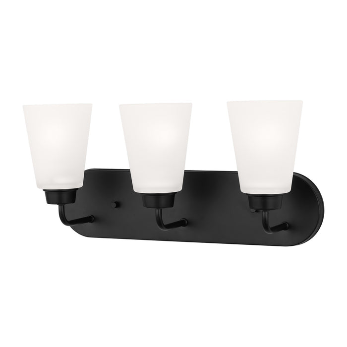 Generation Lighting 4415203-112 Three Light Wall / Bath, Midnight Black