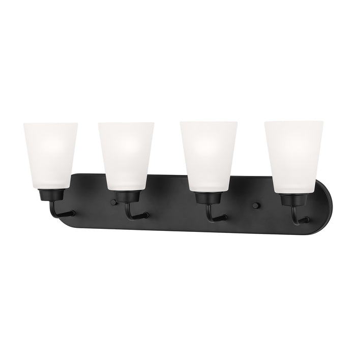 Generation Lighting 4415204-112 Four Light Wall / Bath, Midnight Black