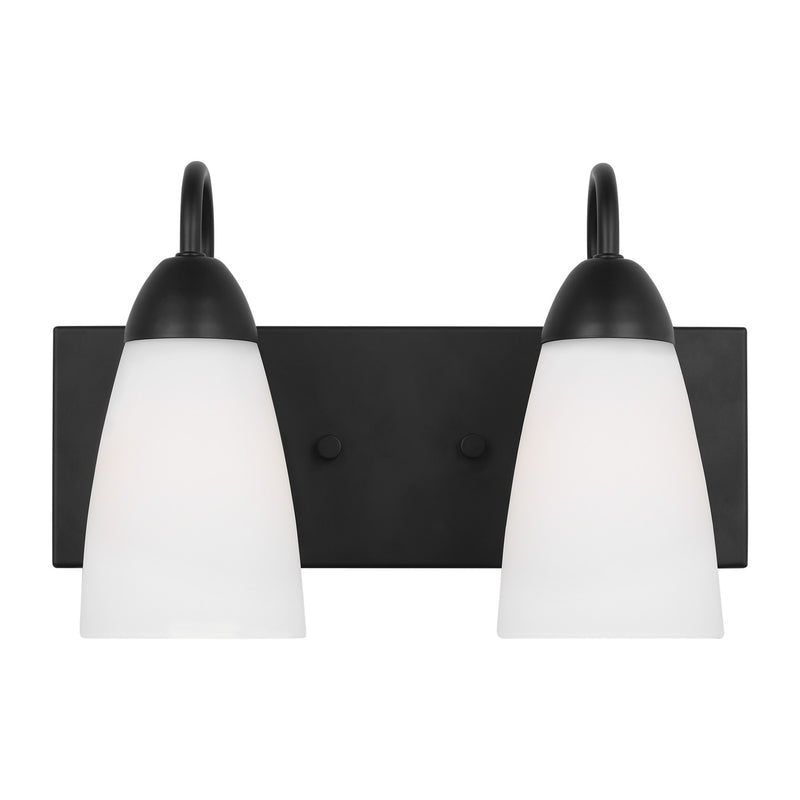Generation Lighting 4420202-112 Two Light Wall / Bath, Midnight Black