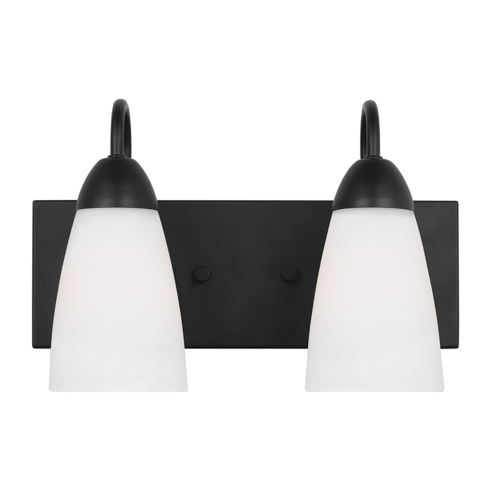 Generation Lighting 4420202-112 Two Light Wall / Bath, Midnight Black
