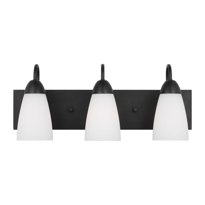 Generation Lighting 4420203-112 Three Light Wall / Bath, Midnight Black