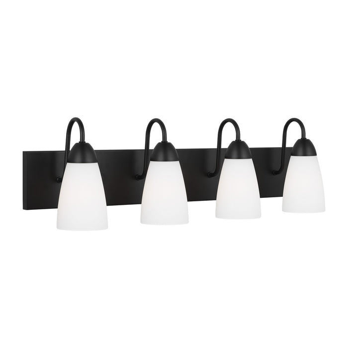 Generation Lighting 4420204-112 Four Light Wall / Bath, Midnight Black