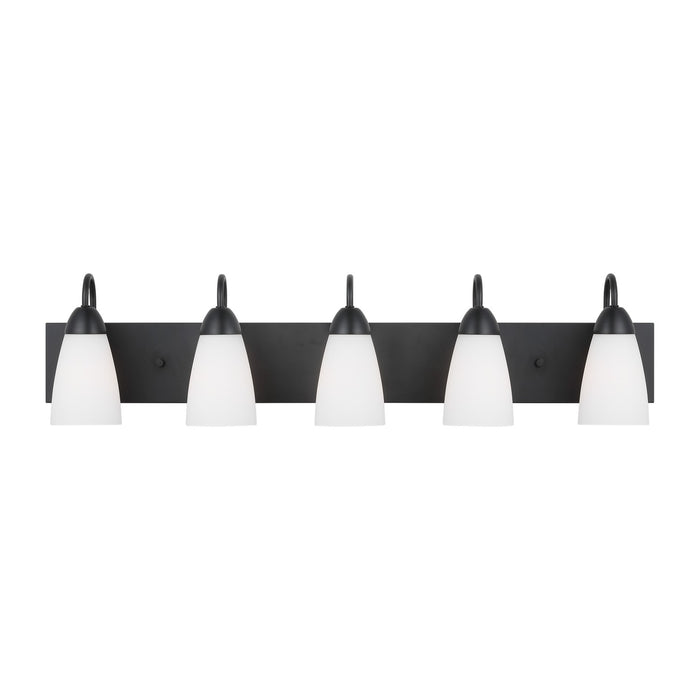 Generation Lighting 4420205-112 Five Light Wall / Bath, Midnight Black