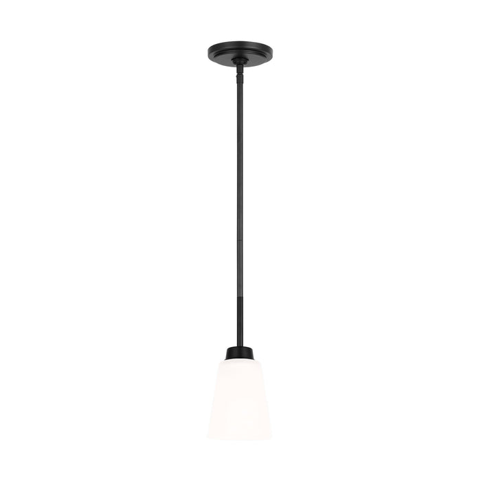 Generation Lighting 6115201-112 One Light Mini Pendant, Midnight Black