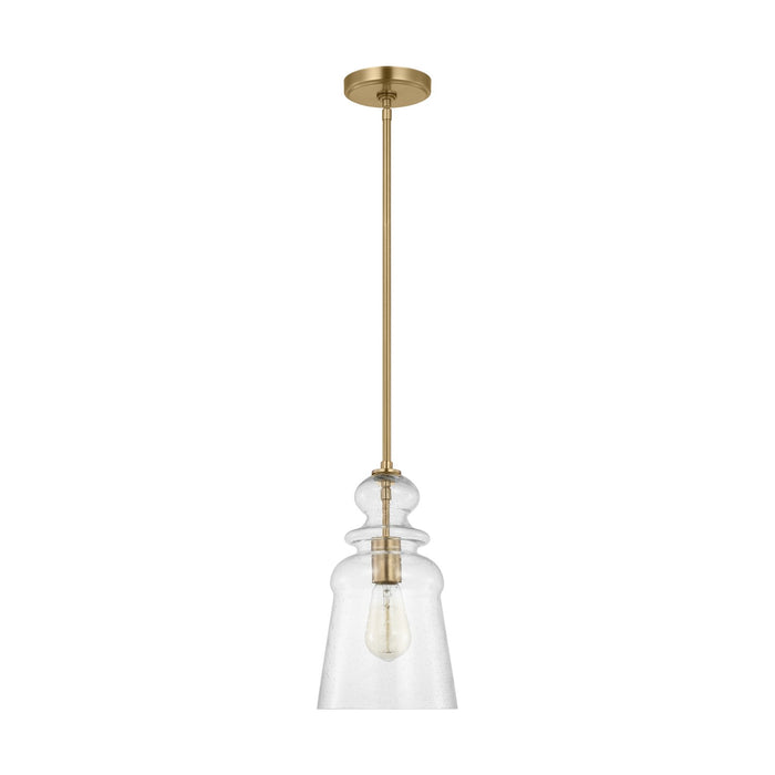 Generation Lighting 6536901-848 One Light Pendant, Satin Brass