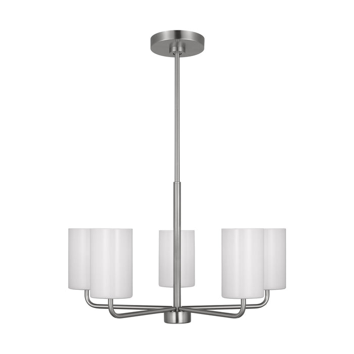 Generation Lighting GLC1015BS Five Light Chandelier, Brushed Steel