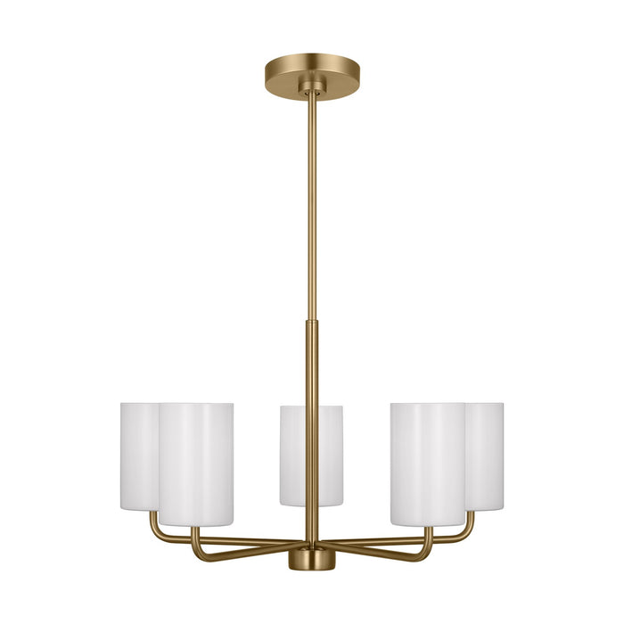 Generation Lighting GLC1015SB Five Light Chandelier, Satin Bronze