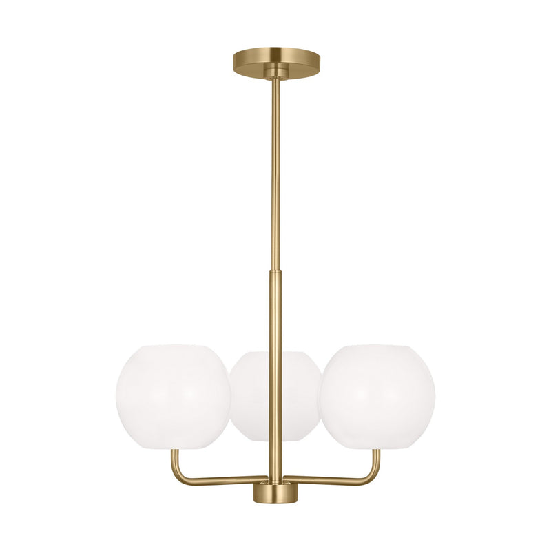 Generation Lighting GLC1043SB Three Light Chandelier, Satin Bronze