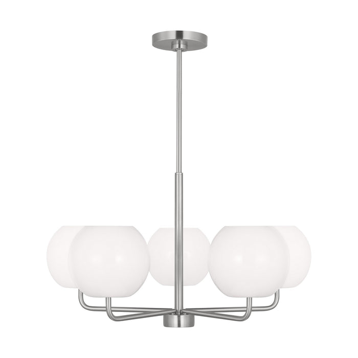 Generation Lighting GLC1055BS Five Light Chandelier, Brushed Steel