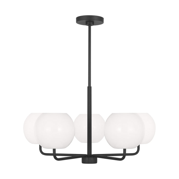 Generation Lighting GLC1055MBK Five Light Chandelier, Midnight Black