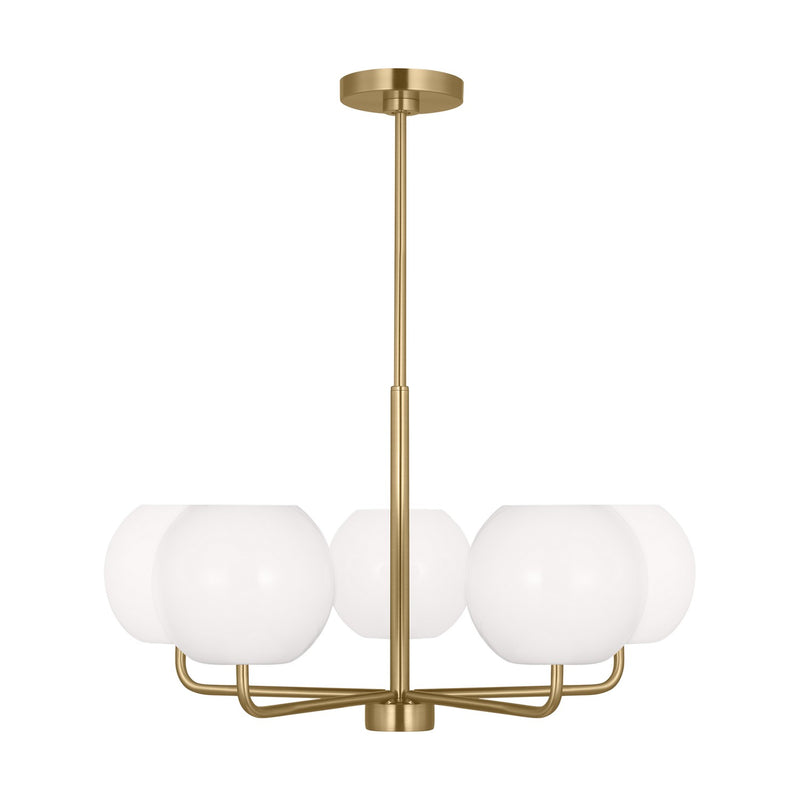Generation Lighting GLC1055SB Five Light Chandelier, Satin Bronze
