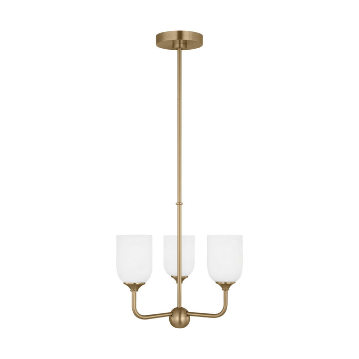 Generation Lighting GLC1073SB Three Light Chandelier, Satin Bronze