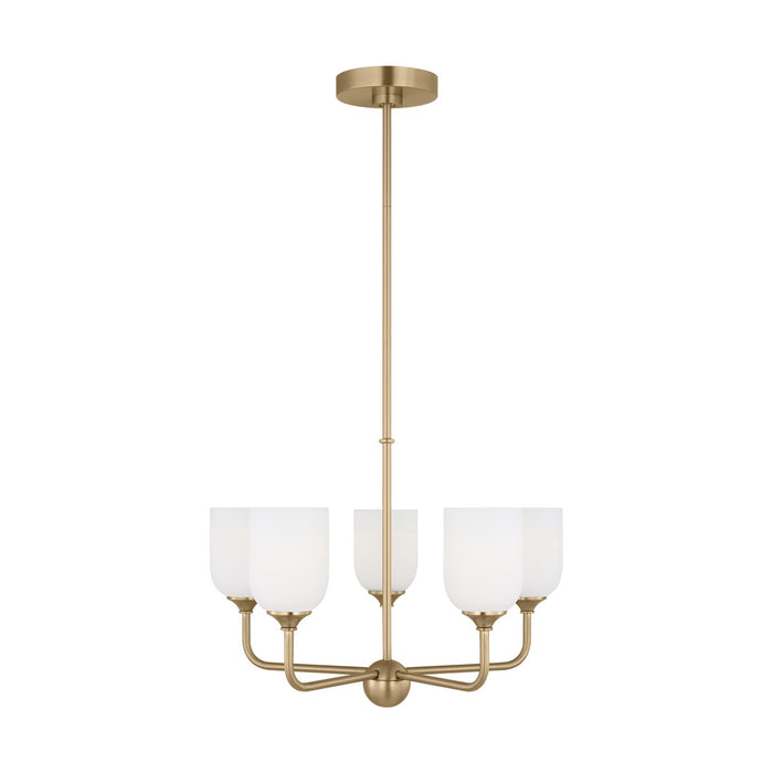 Generation Lighting GLC1085SB Five Light Chandelier, Satin Bronze