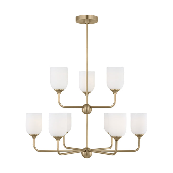 Generation Lighting GLC1109SB Nine Light Chandelier, Satin Bronze