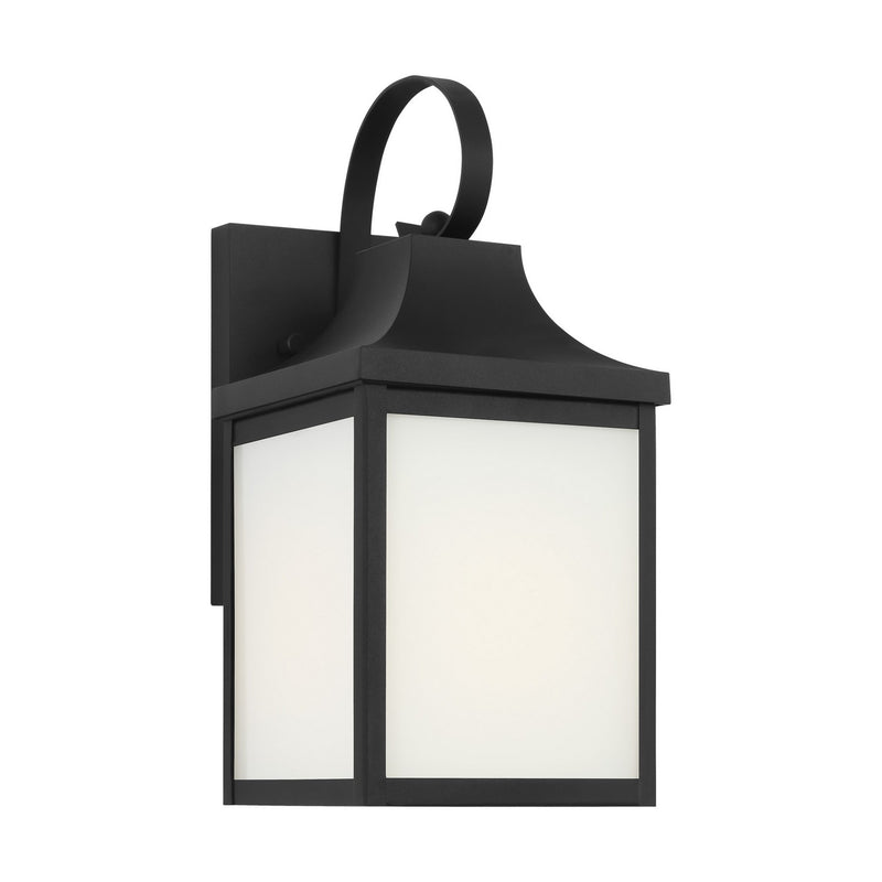 Generation Lighting GLO1011TXB One Light Outdoor Lantern, Textured Black