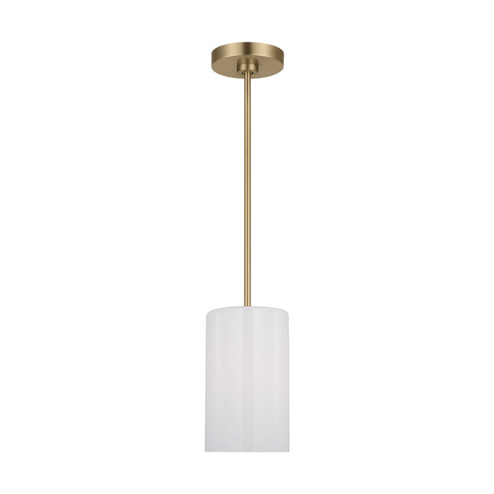 Generation Lighting GLP1001SB One Light Mini Pendant, Satin Bronze