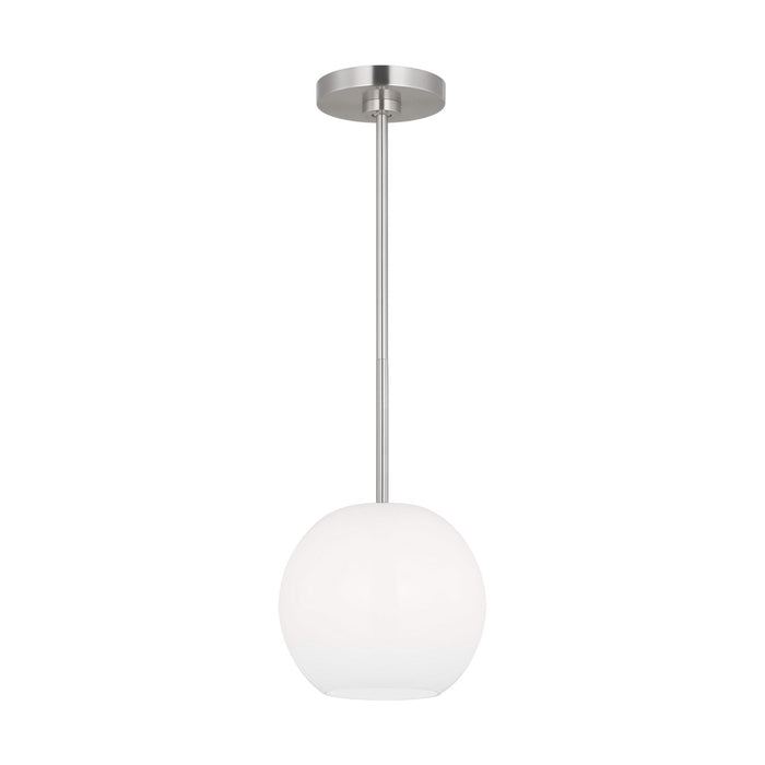 Generation Lighting GLP1011BS One Light Mini Pendant, Brushed Steel
