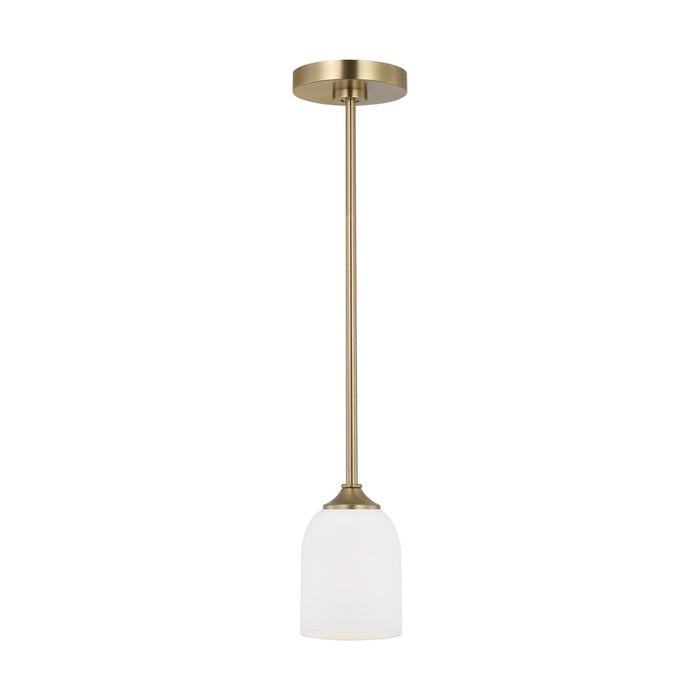 Generation Lighting GLP1021SB One Light Mini Pendant, Satin Bronze