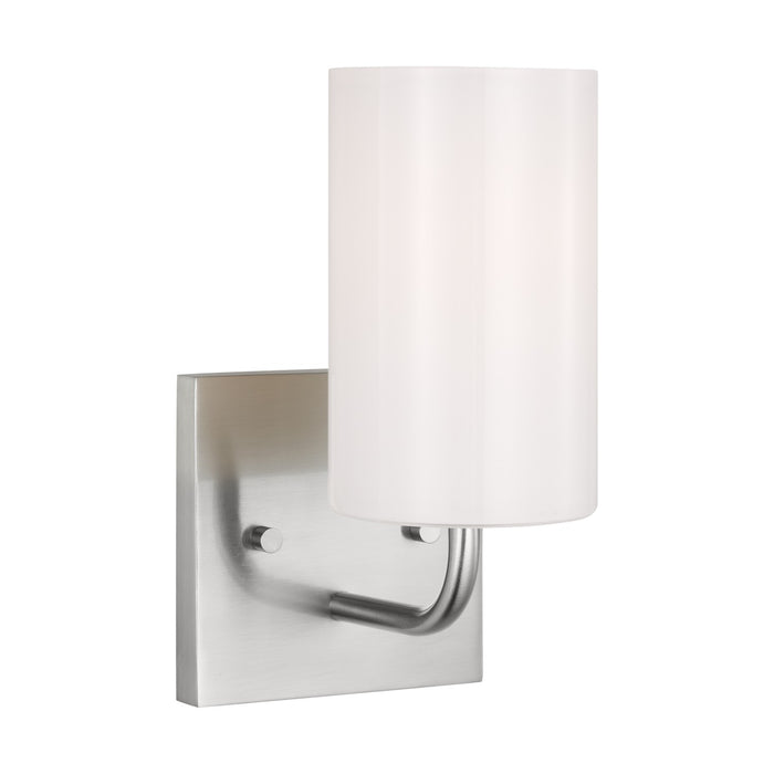 Generation Lighting GLV1001BS One Light Vanity, Brushed Steel