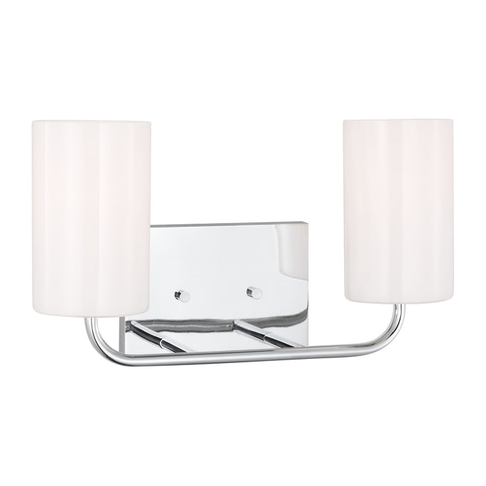 Generation Lighting GLV1002CH Two Light Vanity, Chrome